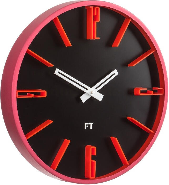Designové nástěnné hodiny Future Time FT6010BK Numbers 30cm