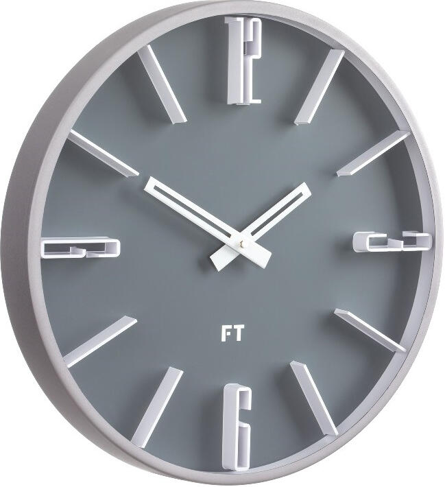 Designové nástěnné hodiny Future Time FT6010GY Numbers 30cm
