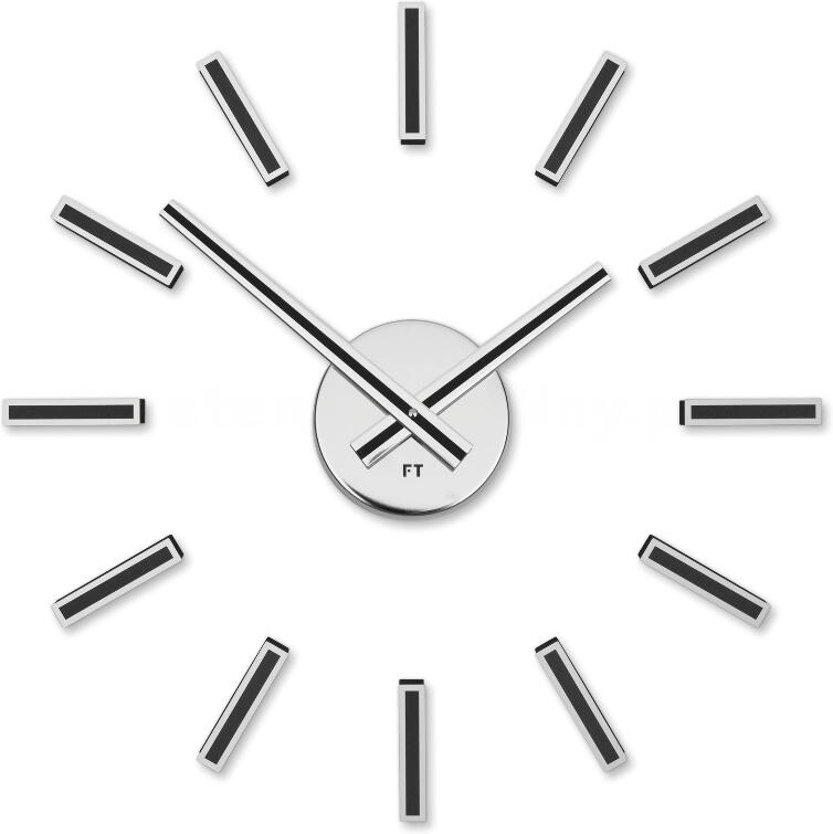 Designové nalepovací hodiny Future Time FT9400BK Modular black 40cm