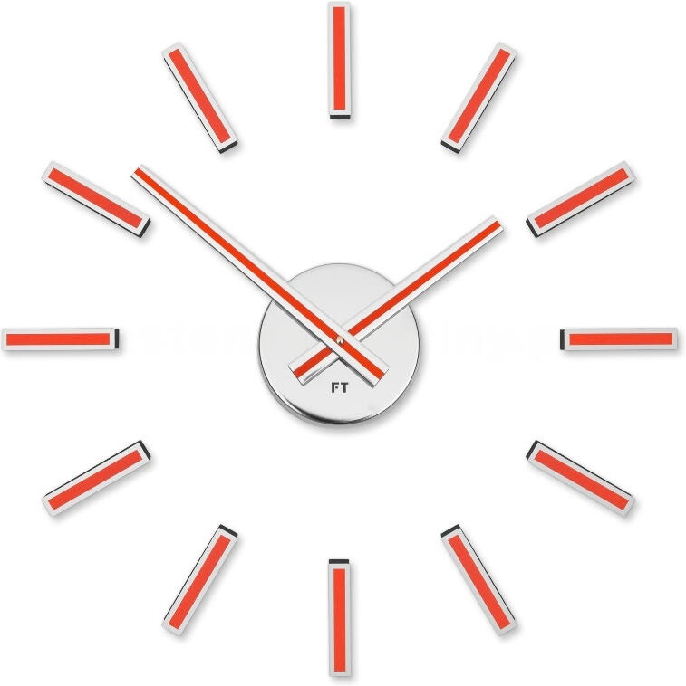 Designové nalepovací hodiny Future Time FT9400RD Modular red 40cm