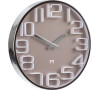 Designové nástěnné hodiny Future Time FT7010BR Numbers caffé latte 30cm