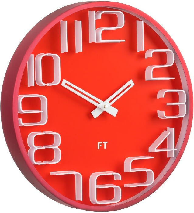 Designové nástěnné hodiny Future Time FT8010RD Numbers 30cm