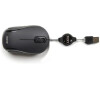 PORT CONNECT TINY mini myš, zatahovací kabel, optická USB, 1000 DPI, černá (900301)