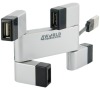 4World HUB Folded 4xUSB 2.0 pasivní Silver (09195)