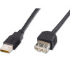 VIRTUOS kabel USB prodlužovací A-A, 5 m, černý