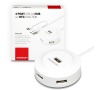 AXAGON 4x USB2.0 cable hub + micro USB OTG WHITE (HUE-X6G)
