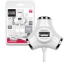 AXAGON externí 4x USB2.0 TRINITY hub bílý (HUE-X3)