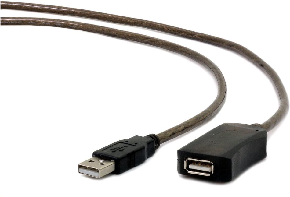 Gembird kabel CABLEXPERT USB 2.0 aktivní prodlužka, 10m (UAE-01-10M)