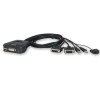 Aten 2-port DVI KVM USB mini, integrované kabely (CS-22D)