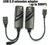 USB 2.0 extender po Cat5/Cat5e/Cat6 do 100m (kuext2)