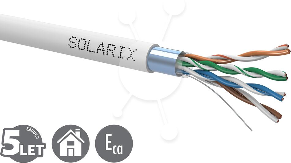 Instalační kabel SOLARIX CAT5E FTP PVC Eca 305m/box SXKD-5E-FTP-PVC (27655142)
