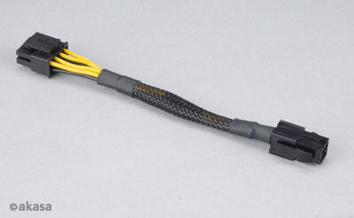 AKASA - 4-pin na 8-pin ATX PSU adaptér (AK-CBPW10-15BK)