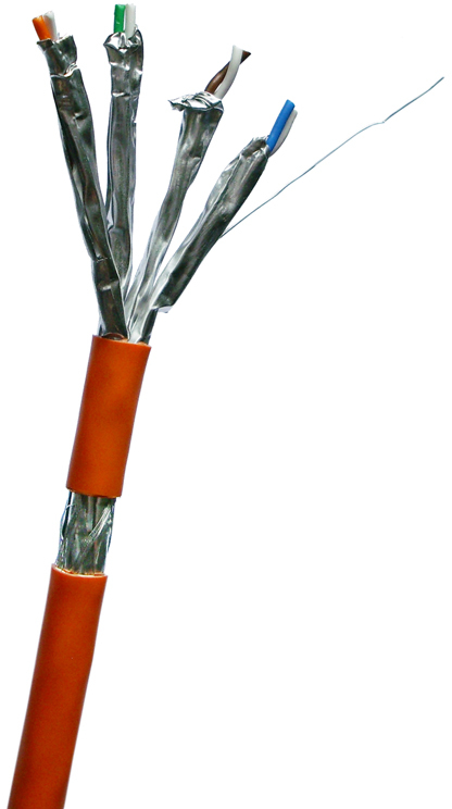 DATACOM S/FTP drát CAT7 LSOH 500m cívka oranžový (1216)