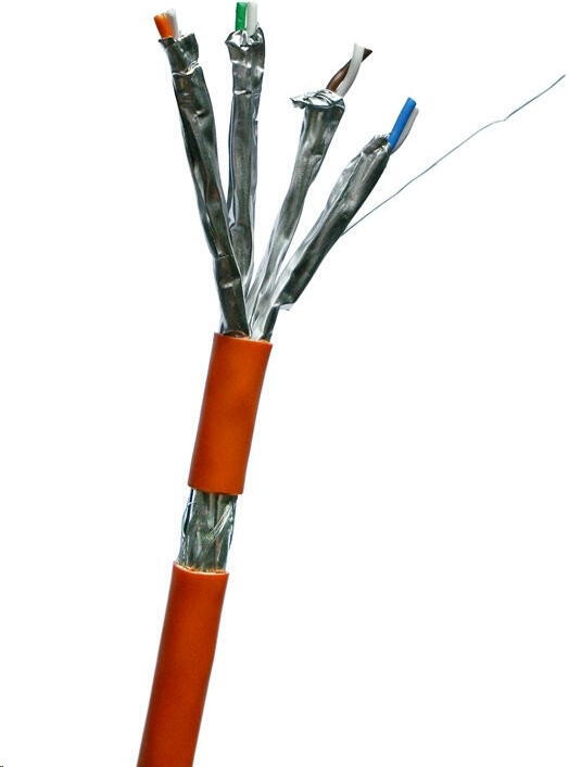 DATACOM S/FTP drát CAT7 LSOH 100m oranžový (12161)