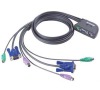 Aten 2-port KVM PS/2 mini, 1.2m kabely (CS-62Z)