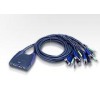 Aten ATEN 4port KVM USB mini, audio, 0.9 metru kabely (CS-64US)