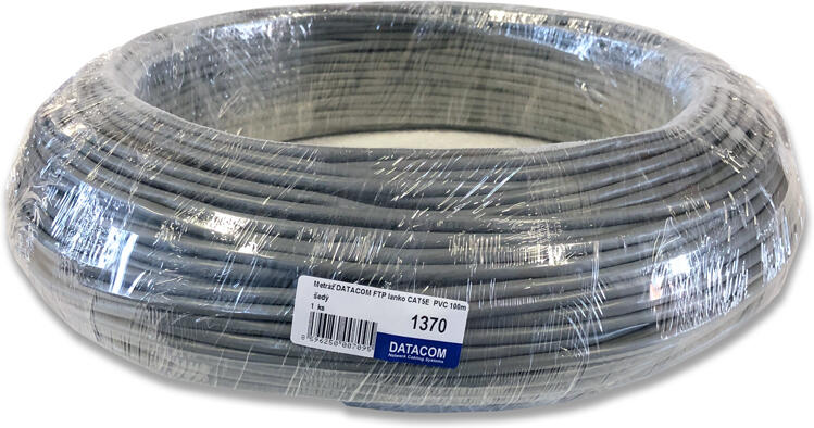 DATACOM FTP Cat5e PVC kabel 100m (lanko) šedý (1370)