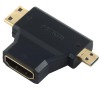 PremiumCord Adapter HDMI na miniHDMI - microHDMI (kphdma-17)