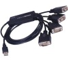 PremiumCord USB2.0 na 4 x RS232C (ku2-232f)