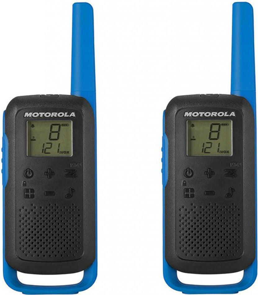 Motorola vysílačka TLKR T62 (2 ks, dosah až 8 km), modrá (B6P00811LDRMAW)