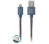Kabel Forever Jeans USB/Lightning 1m 2A modrý