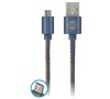 Datový kabel Forever micro USB 1m 2A jeans modrý