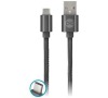 Datový kabel Forever USB-C 1m 2A kožený černý