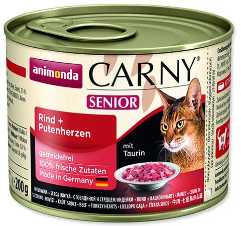 Konzerva ANIMONDA Carny Senior hovězí + krůtí srdíčka 200g
