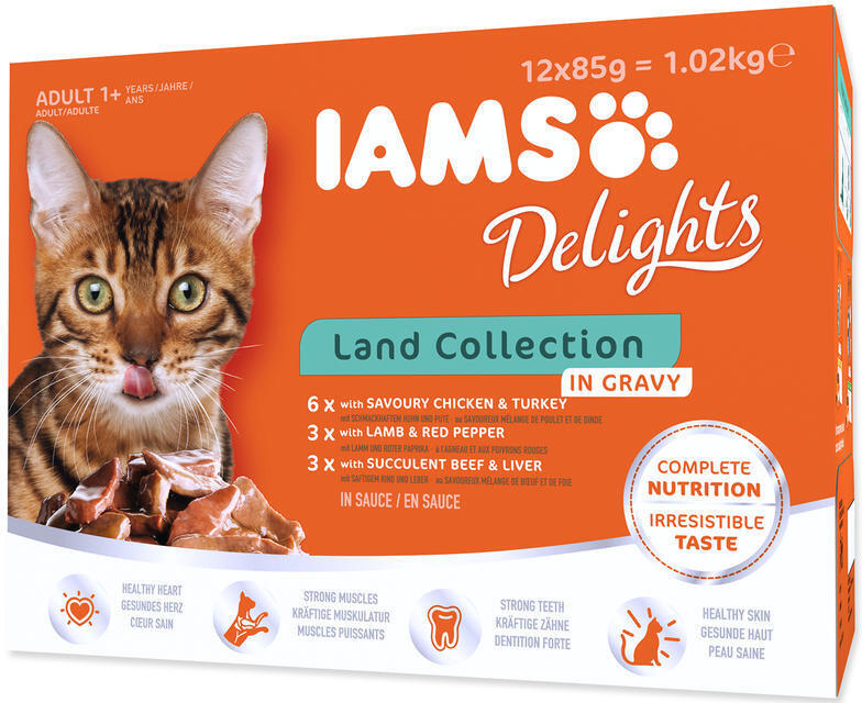 Kapsičky pro kočky IAMS Land Collection multipack, 1020g