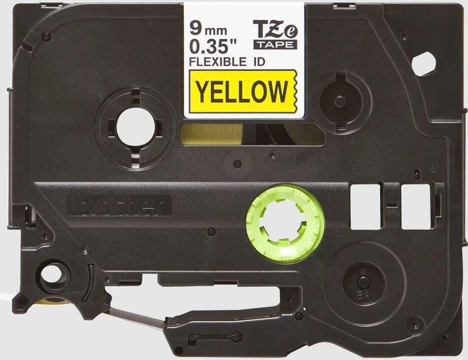 Brother TZE-FX621, žlutá / černá, 9mm (TZEFX621)