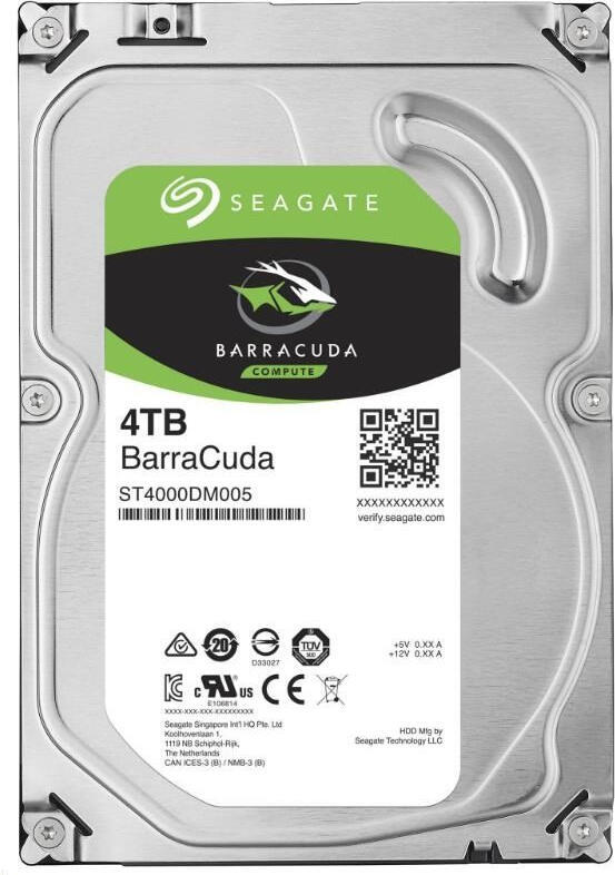 SEAGATE HDD 4TB BARRACUDA, 3.5", SATAIII, 5400 RPM, Cache 256MB (ST4000DM004)