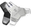 Viking USB Flash disk 3.0 4v1 s koncovkou Lightning/Micro USB/USB/USB-C, 32 GB, černá (VUFII32B)