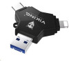 Viking USB Flash disk 3.0 4v1 s koncovkou Lightning/Micro USB/USB/USB-C, 64 GB, černá (VUFII64B)