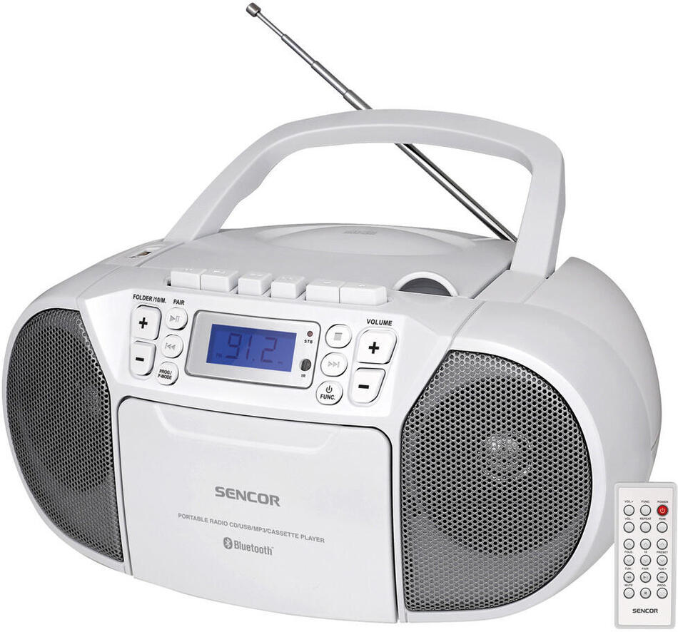 Rádiopřijímač s CD/USB/BT/KAZE Sencor SPT 3907 W