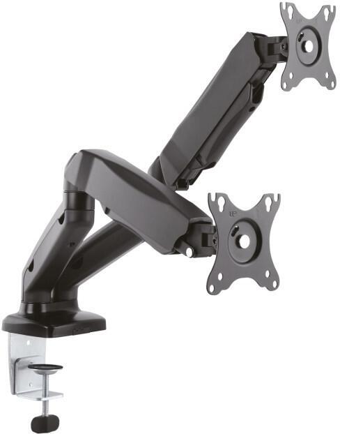 CONNECT IT TwinArm stolní držák na 2 monitory, záruka 30 let, ČERNÝ (CMF-3207-BK)