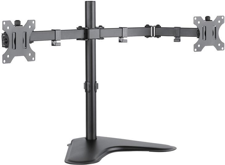CONNECT IT TwinArm stolní držák na 2 monitory, s podstavcem, ČERNÝ (CMF-3204-BK)