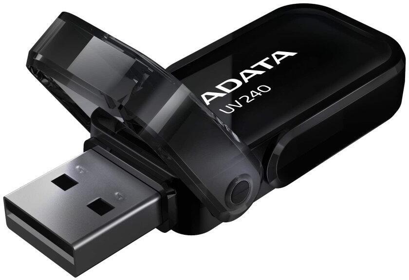 ADATA Flash disk UV240 64GB / USB 2.0 / černá (AUV240-64G-RBK)