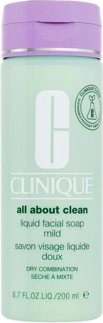 Čisticí mýdlo Clinique All About Clean Liquid Facial Soap Mild, 200 ml