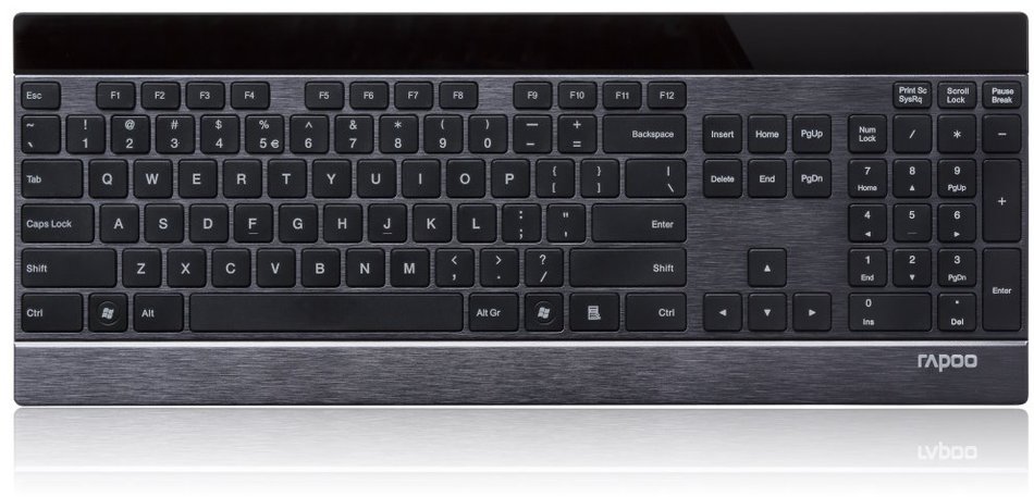RAPOO bezdrátová klávesnice E9270P/ 5GHz/ nízký zdvih/ USB/ černá/ CZ+SK layout (17995)