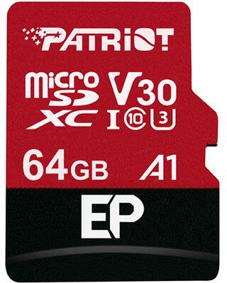 PATRIOT V30 A1/micro SDXC/64GB/UHS-I U3 / Class 10/+ Adaptér (PEF64GEP31MCX)