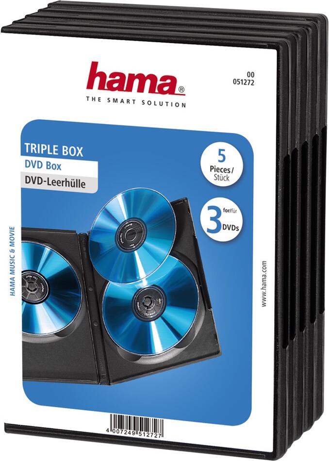 Diskuze Hama DVD obal, triple, 5ks/bal., barva černá | OnlineShop.cz