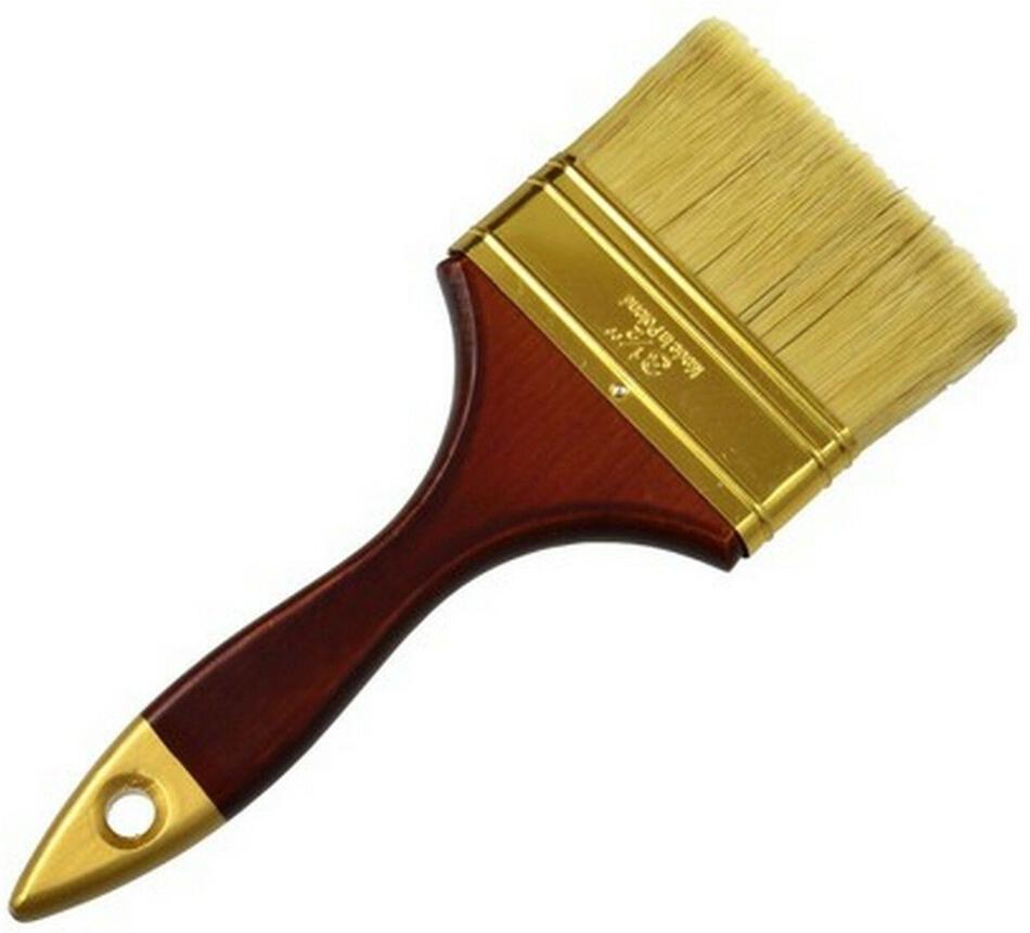 Štětec plochý, 90 mm, dřevěná rukojeť GEKO