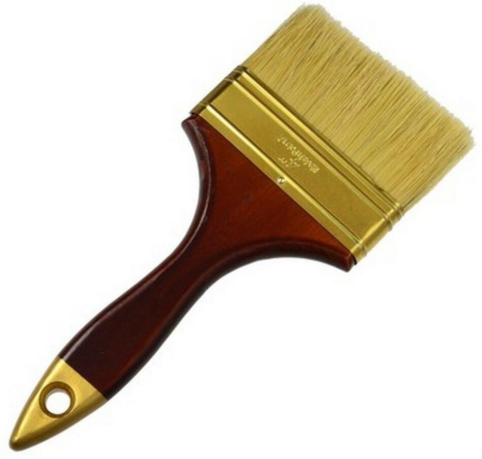 Štětec plochý, 100 mm, dřevěná rukojeť GEKO