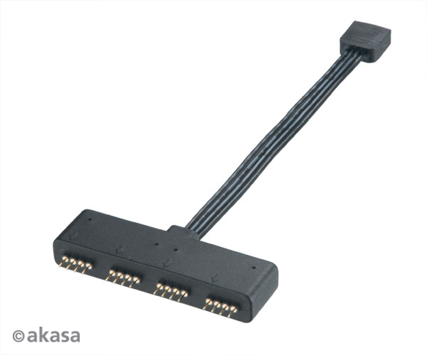 AKASA - RGB LED splitter, 4-pin (AK-CBLD02-10BK)