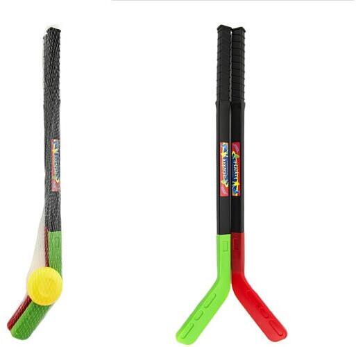 Teddies Hokejka 2ks s pukem plast 70cm v síťce