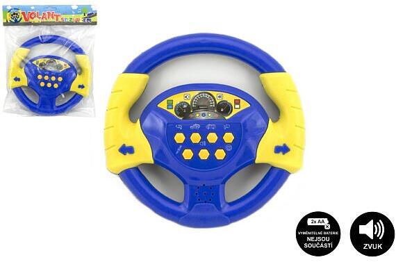 Teddies Volant modrý plast 20cm na baterie se zvukem v sáčku český design