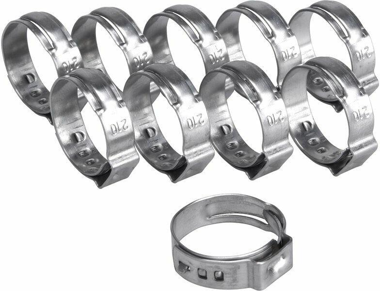 Spona na hadici, 10ks, Ř21mm, INOX EXTOL-PREMIUM