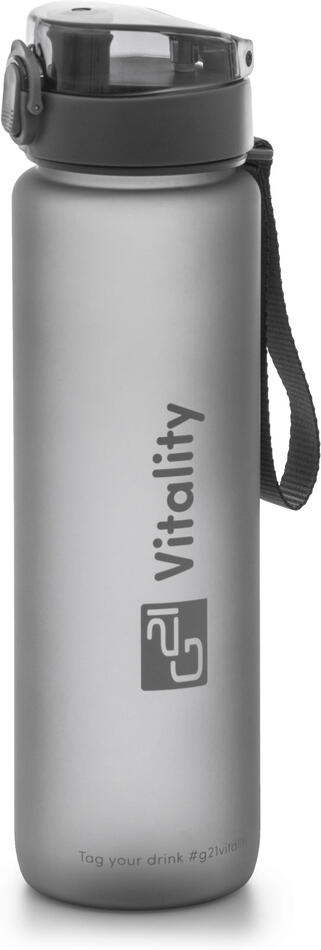 Láhev G21 na pití, 1000 ml, šedá-zmrzlá