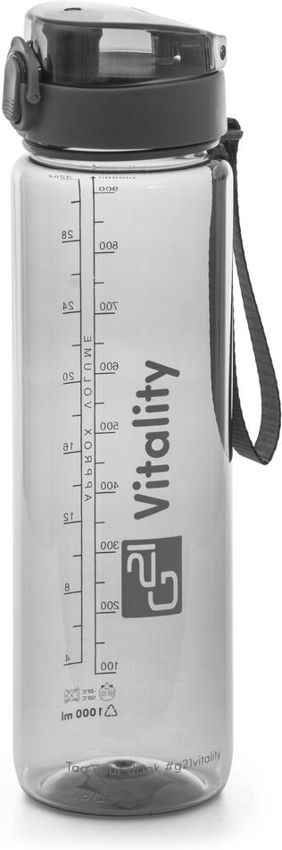 Láhev G21 na pití, 1000 ml, šedá