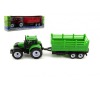 Traktor s přívěsem plast 28cm asst 2 barvy v krabičce